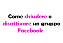 Come chiudere o disattivare un gruppo Facebook