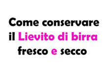 Come conservare il Lievito di birra fresco e secco