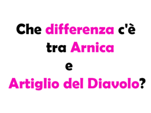 Che differenza c'è tra Arnica e Artiglio del Diavolo? Guida Completa