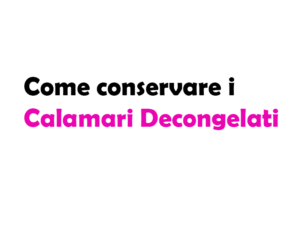 Come conservare i Calamari Decongelati: Guida Completa