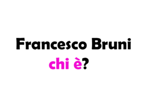 Francesco Bruni chi è?