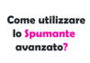 Come Utilizzare lo Spumante avanzato?