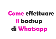 Come effettuare il Backup di WhatsApp