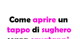 Come aprire un Tappo di Sughero senza Cavatappi