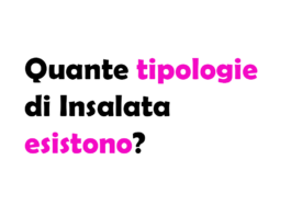 Quante tipologie di Insalata esistono?